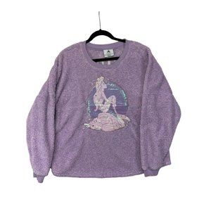 DISNEY The Little Mermaid Anniversary Fleece Purple Spirit‎ Jersey XL